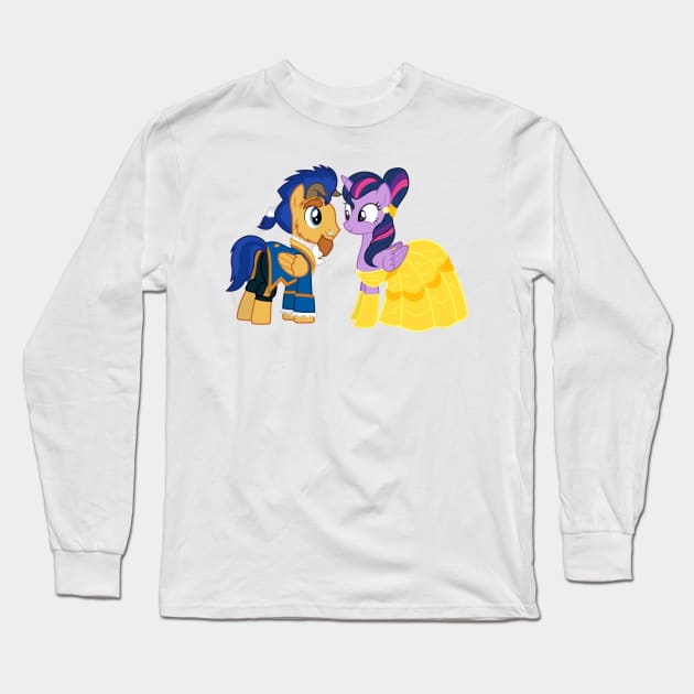 Flash Sentry and Twilight Sparkle Beauty and the Beast Long Sleeve T-Shirt by CloudyGlow